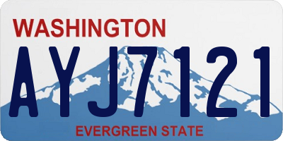 WA license plate AYJ7121