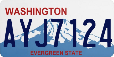 WA license plate AYJ7124