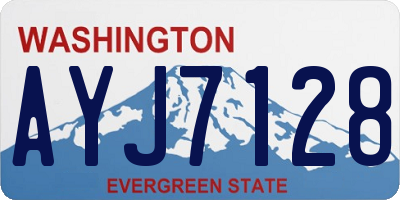 WA license plate AYJ7128