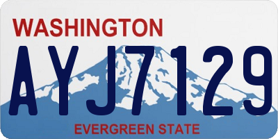 WA license plate AYJ7129