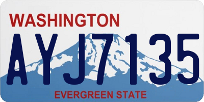 WA license plate AYJ7135