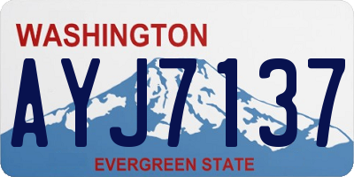 WA license plate AYJ7137