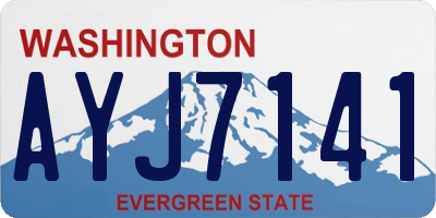 WA license plate AYJ7141