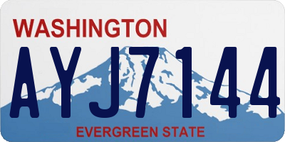 WA license plate AYJ7144