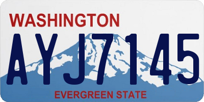 WA license plate AYJ7145