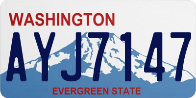 WA license plate AYJ7147