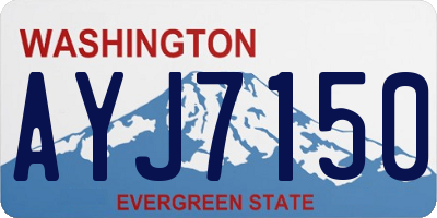 WA license plate AYJ7150