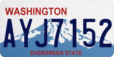 WA license plate AYJ7152