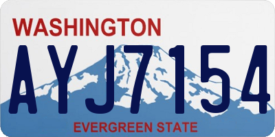 WA license plate AYJ7154