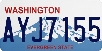 WA license plate AYJ7155