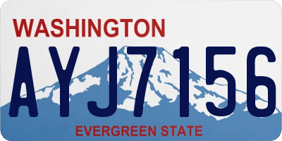 WA license plate AYJ7156