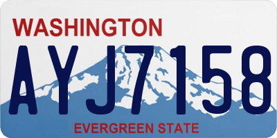 WA license plate AYJ7158