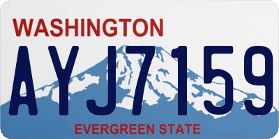 WA license plate AYJ7159