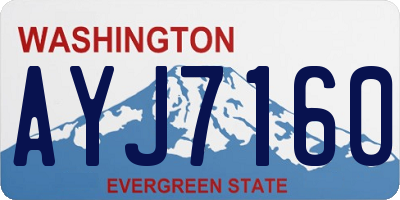 WA license plate AYJ7160