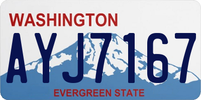 WA license plate AYJ7167