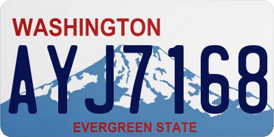 WA license plate AYJ7168