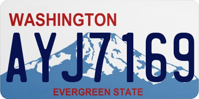 WA license plate AYJ7169