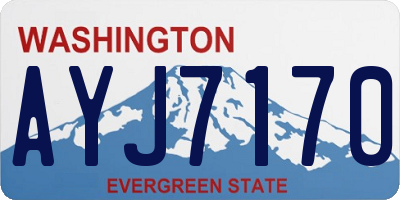 WA license plate AYJ7170