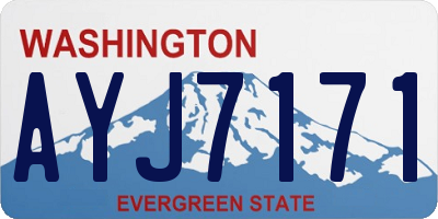 WA license plate AYJ7171