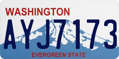 WA license plate AYJ7173