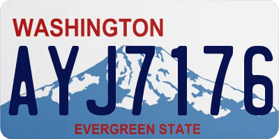 WA license plate AYJ7176