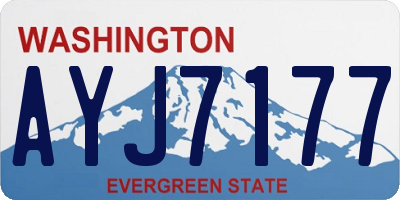 WA license plate AYJ7177