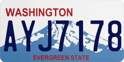 WA license plate AYJ7178