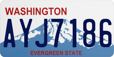 WA license plate AYJ7186