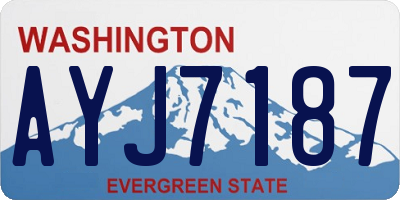 WA license plate AYJ7187