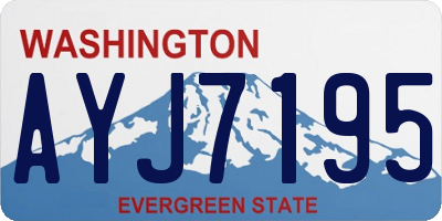 WA license plate AYJ7195
