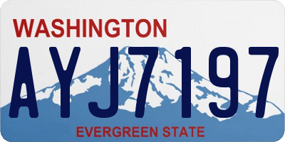 WA license plate AYJ7197