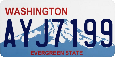WA license plate AYJ7199
