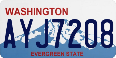 WA license plate AYJ7208