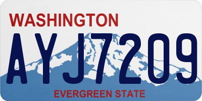 WA license plate AYJ7209