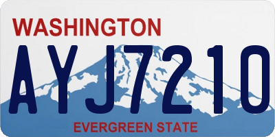 WA license plate AYJ7210