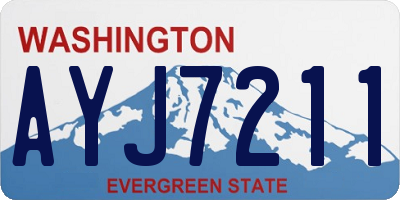WA license plate AYJ7211