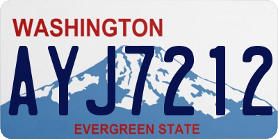 WA license plate AYJ7212