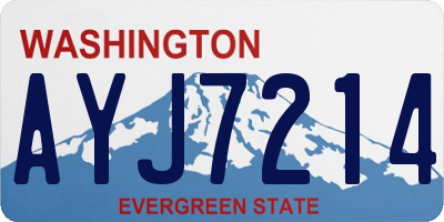 WA license plate AYJ7214