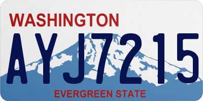 WA license plate AYJ7215