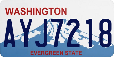 WA license plate AYJ7218