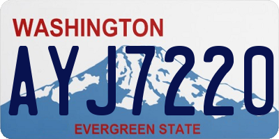 WA license plate AYJ7220