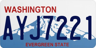 WA license plate AYJ7221