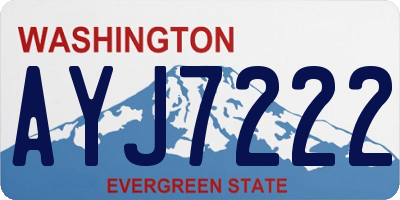 WA license plate AYJ7222
