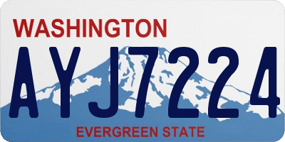 WA license plate AYJ7224