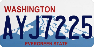 WA license plate AYJ7225