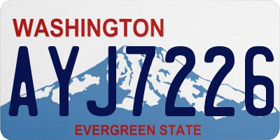 WA license plate AYJ7226