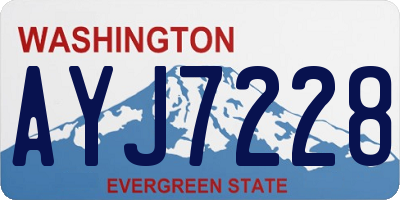 WA license plate AYJ7228