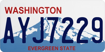 WA license plate AYJ7229