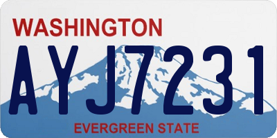 WA license plate AYJ7231