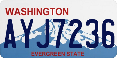 WA license plate AYJ7236